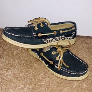 Cheetah print Sperrys